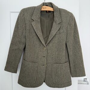 Classic Herringbone Blazer
